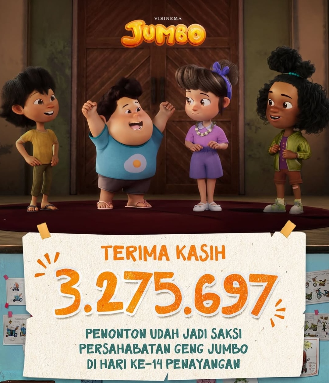 3 Juta Penonton dalam 14 Hari, Jumbo Cetak Sejarah Visinema