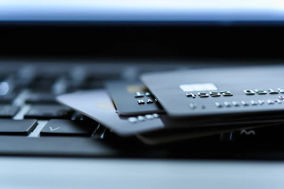 A stack of credit cards.