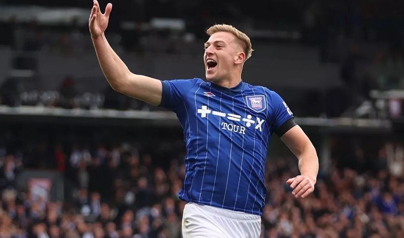 Penyerang Ipswich Town Liam Delap masuk radar Manchester United.