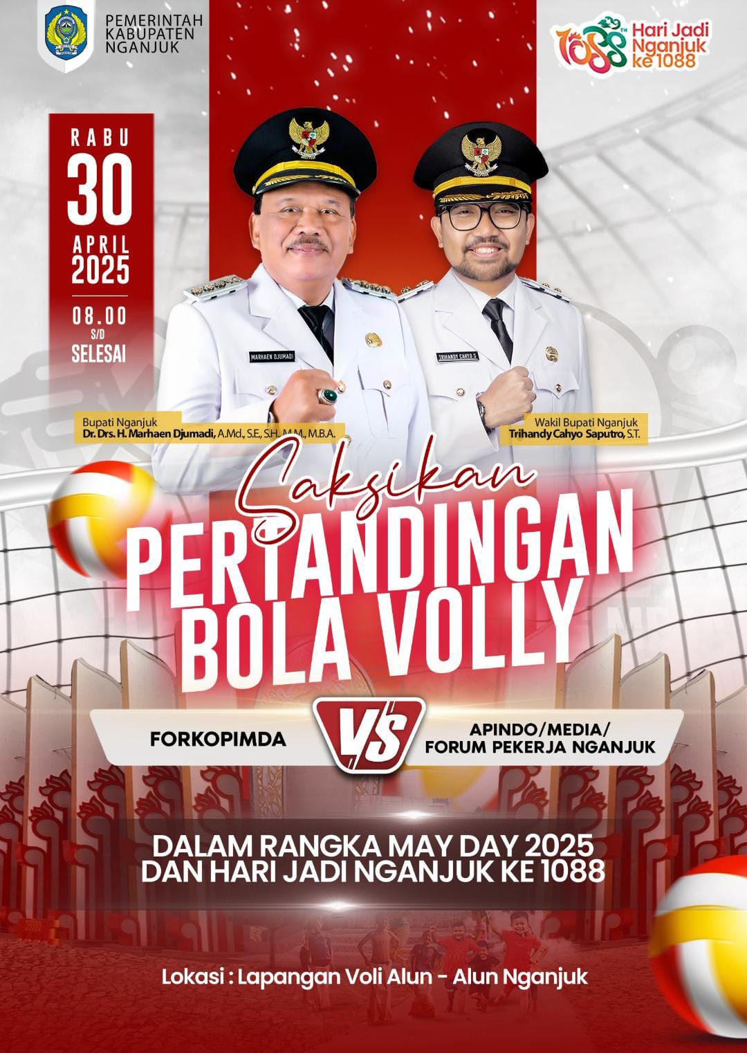 Bupati, Forkopimda, dan Unsur Pekerja akan Adu Skill Bola Voli