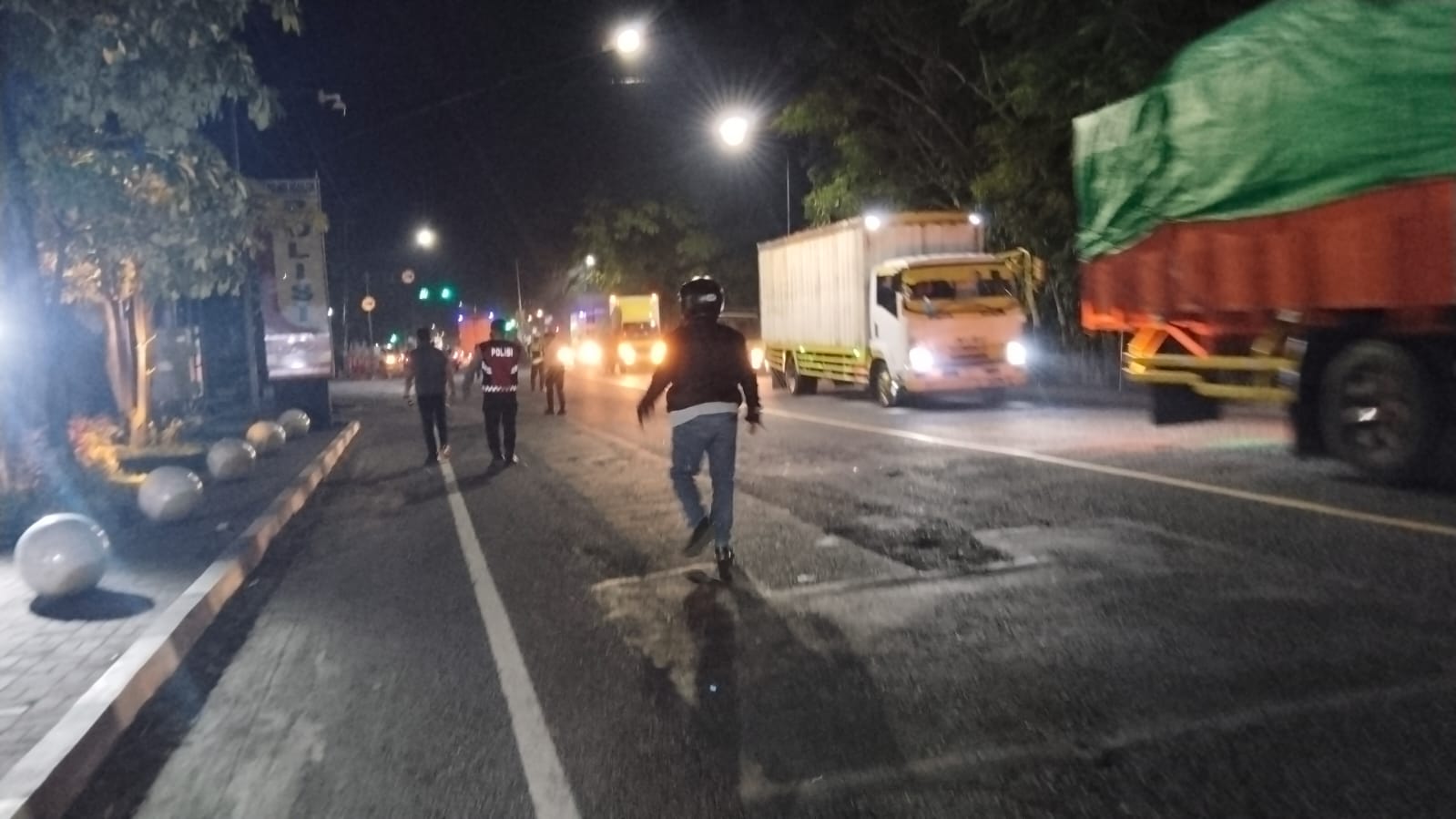 Bawa Ketapel dan Tongkat, Puluhan Anggota Pencak Silat Terjaring Razia saat&nbsp; Konvoi di Nganjuk