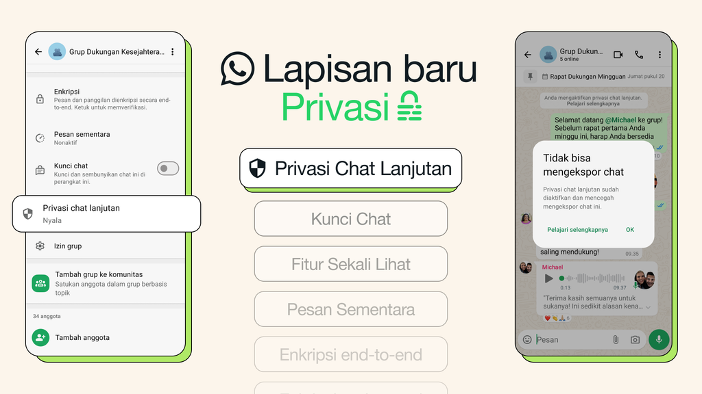 Fitur Terbaru WhatsApp Lindungi Obrolan dari Penyebaran di Luar Aplikasi