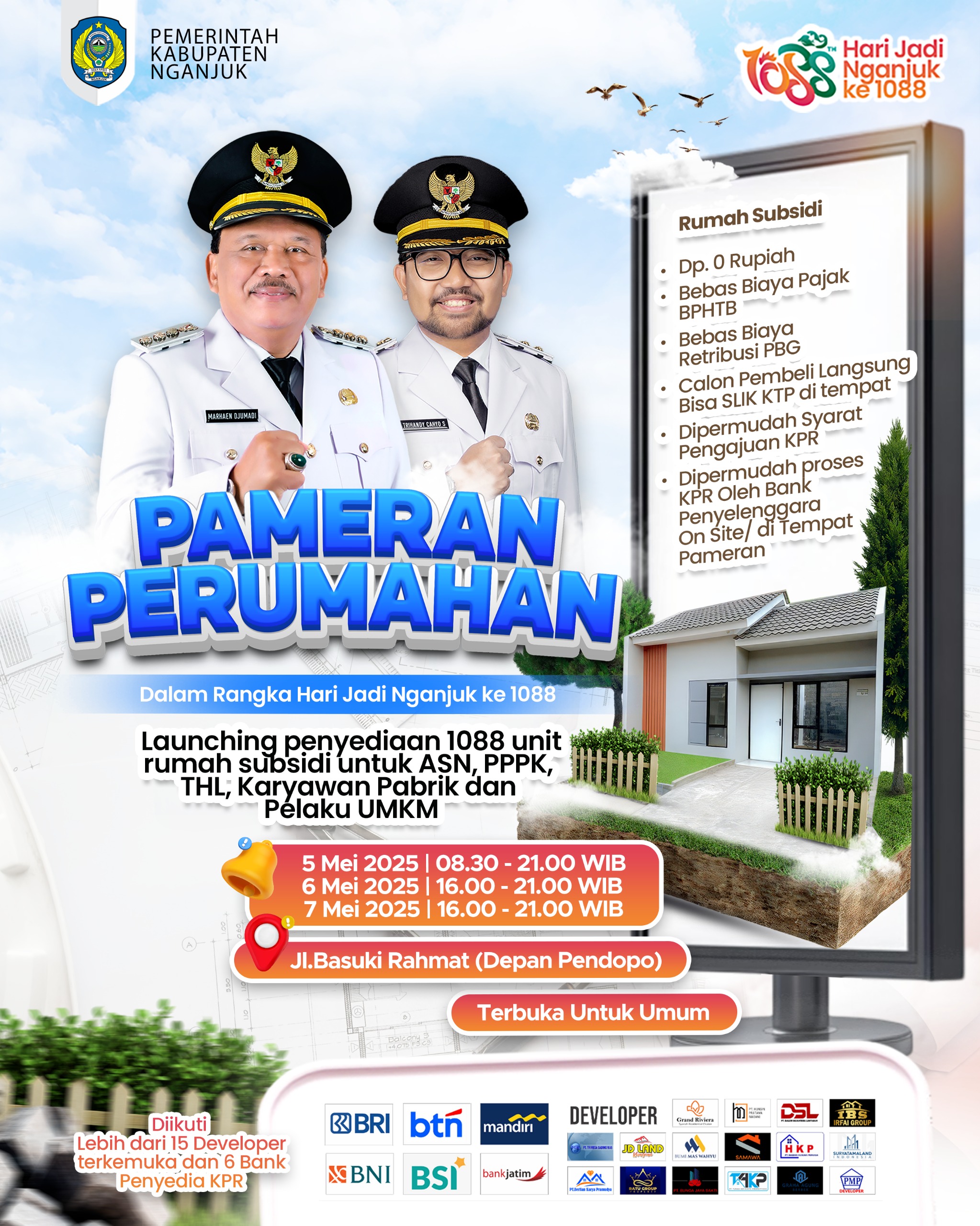 Pemkab Nganjuk Sediakan 1.088 Rumah untuk ASN, PPPK, THL, Karyawan Pabrik, dan Pelaku UMKM
