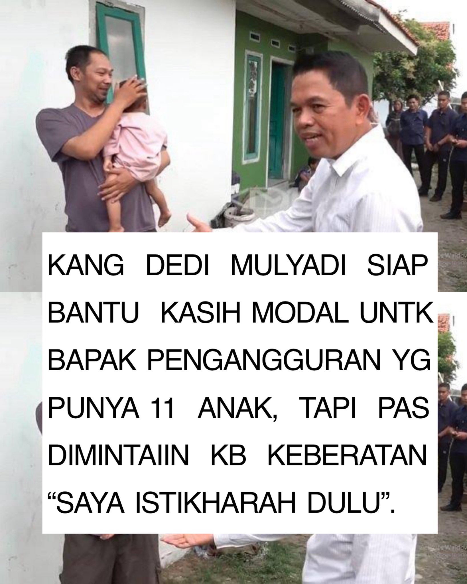 Dedi Mulyadi Tawarkan Bantuan Modal untuk Ayah 11 Anak yang Hidup Sederhana, Namun Ditolak dengan Alasan Istikharah