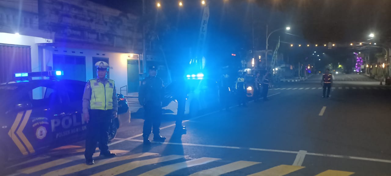 Polres Nganjuk Patroli Malam Hari Jelang Long Weekend