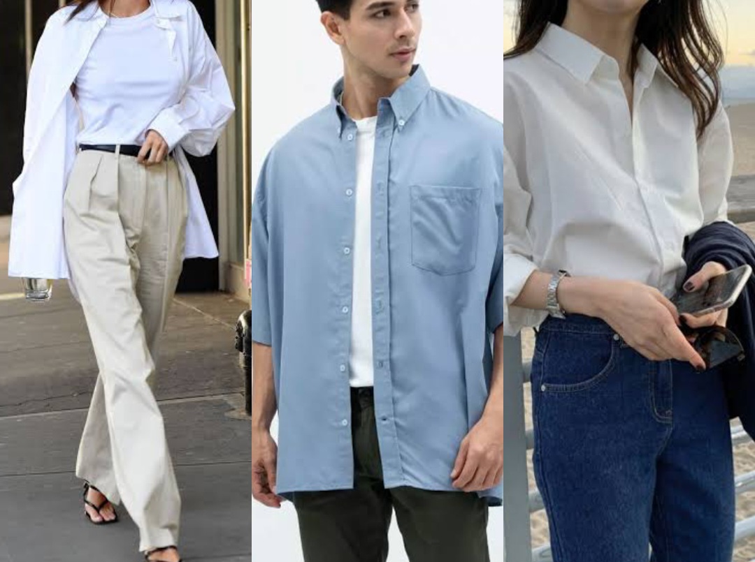 Tips memakai kemeja oversize (foto: pinterest)