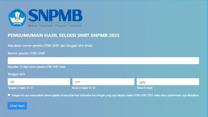 Cek Nilai SNBT 2025