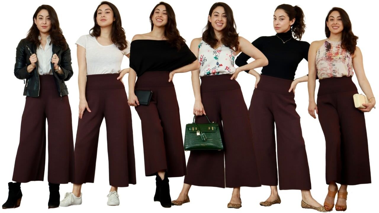 ilustrasi kombinasi outfit kulot untuk bekerja (foto: aproximately right)