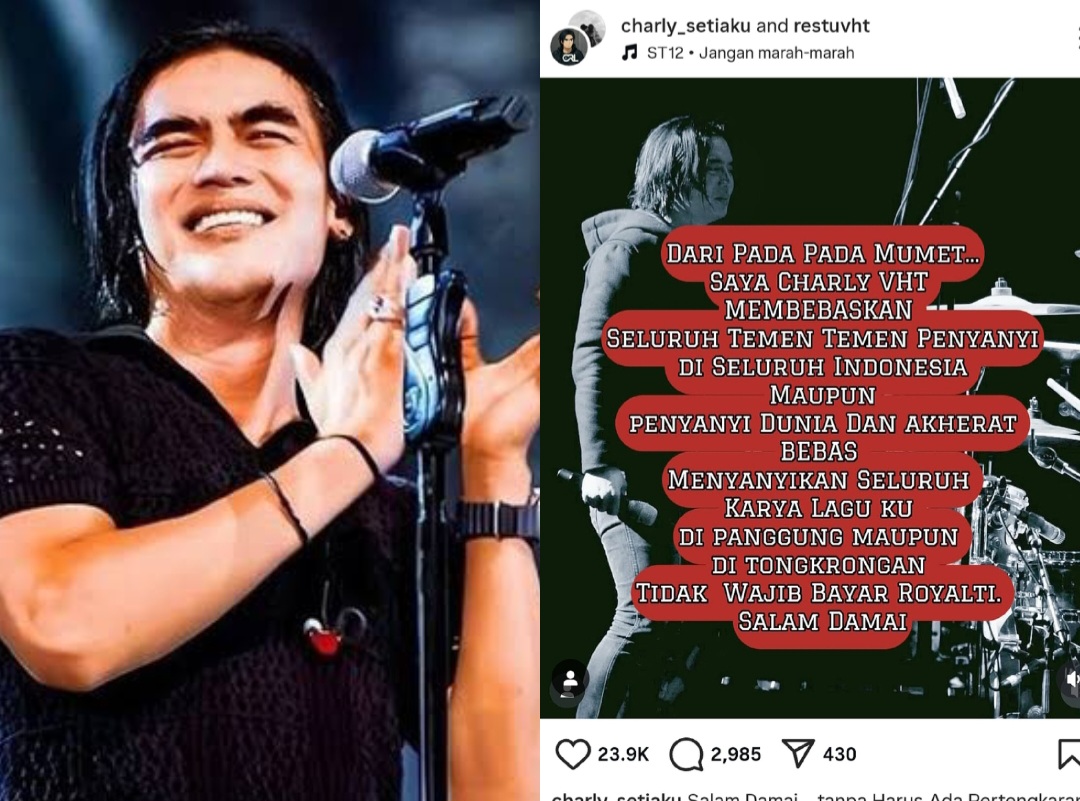 Postingan Charly Van Houten (foto: kolase instagram)