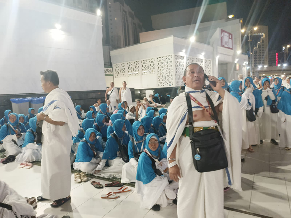 Jemaah Haji Kabupaten Nganjuk saat menjalankan ibadah haji