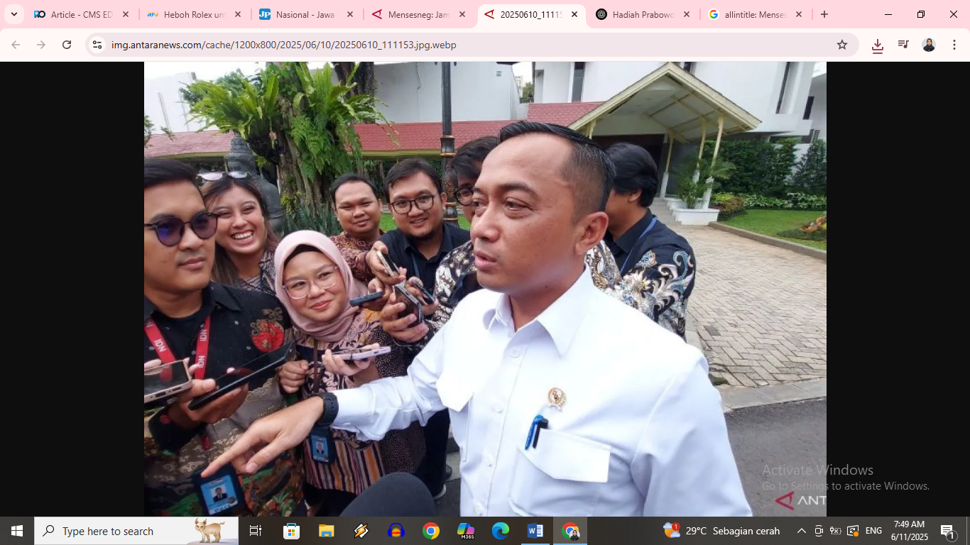 Mensesneg Prasetyo Hadi (foto: Antara)