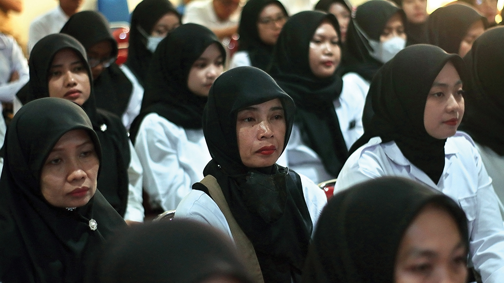 peserta tes pppk saat mendengarkan pengarahan