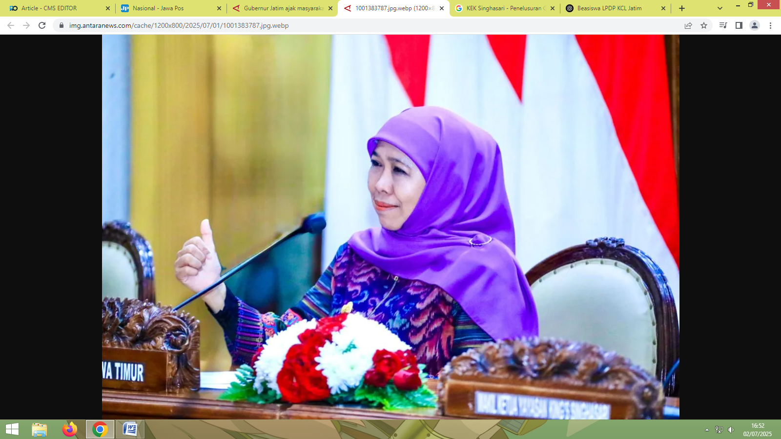 Khofifah dorong generasi muda ikuti beasiswa LPDP