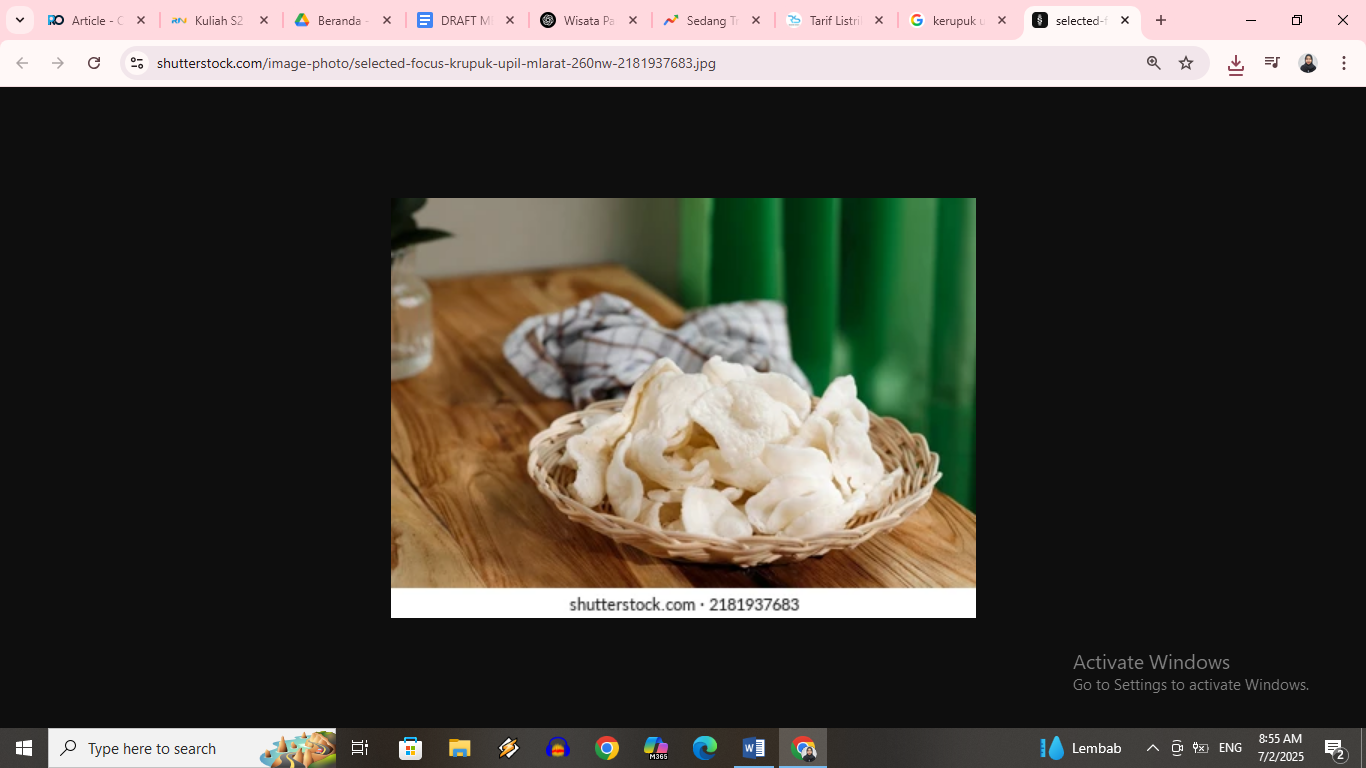 Ilustrasi kerupuk upil