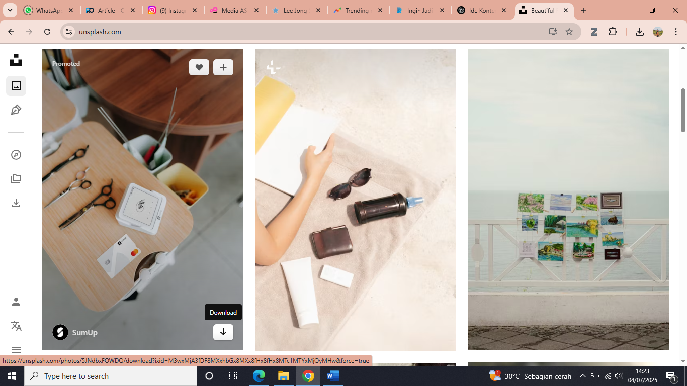 tampilan unsplash.com