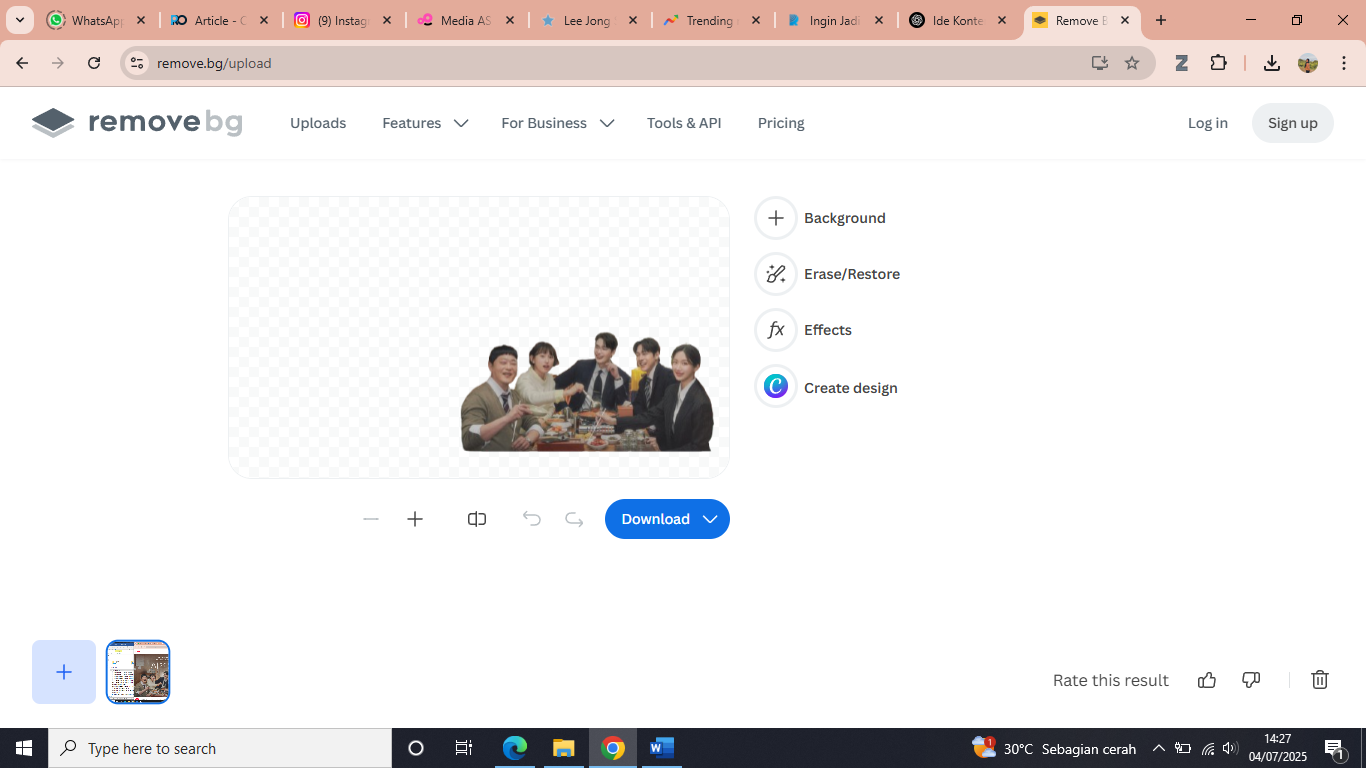 tampilan remove.bg