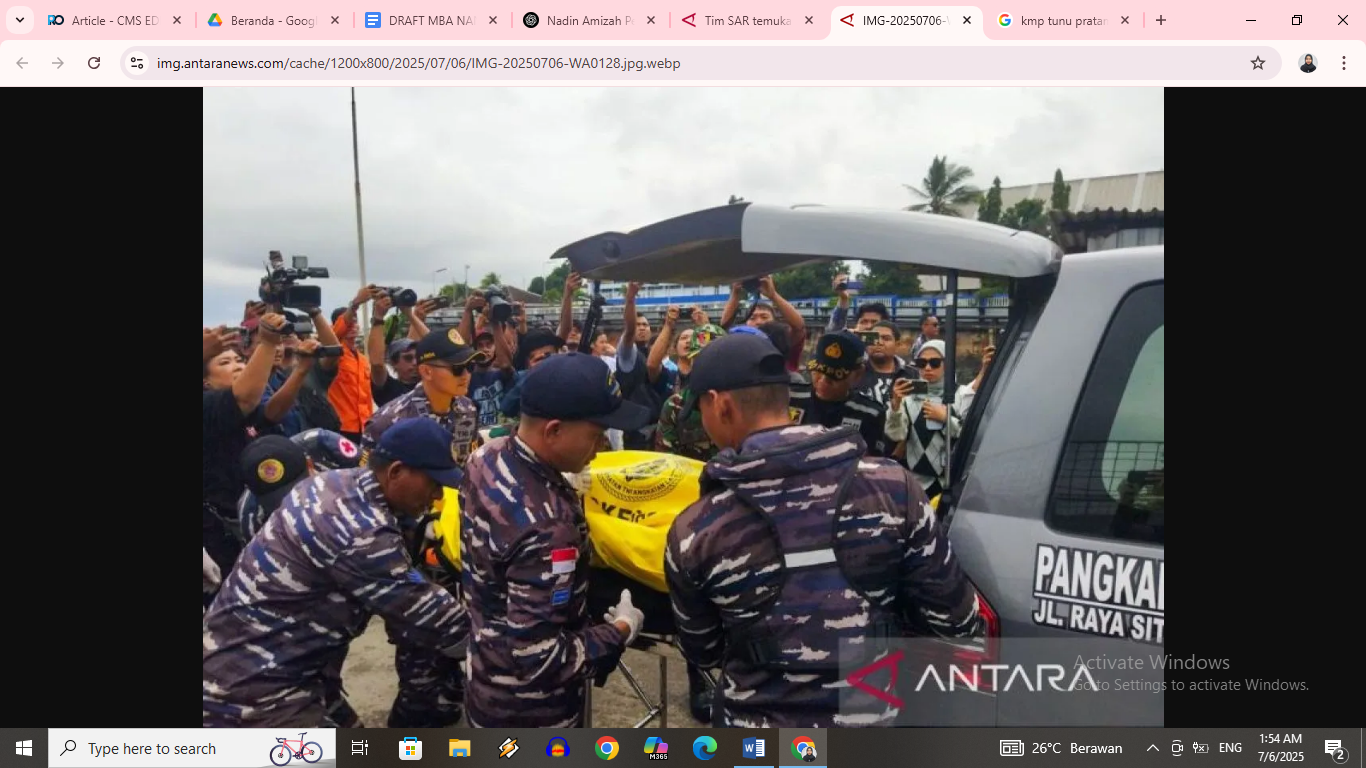 Update hari keempat, korban KMP Tunu Pratama Jaya ditemukan