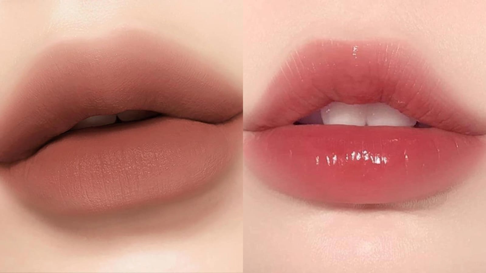ilustrasi tampilan bibir matte dan glossy (foto:pinterest)