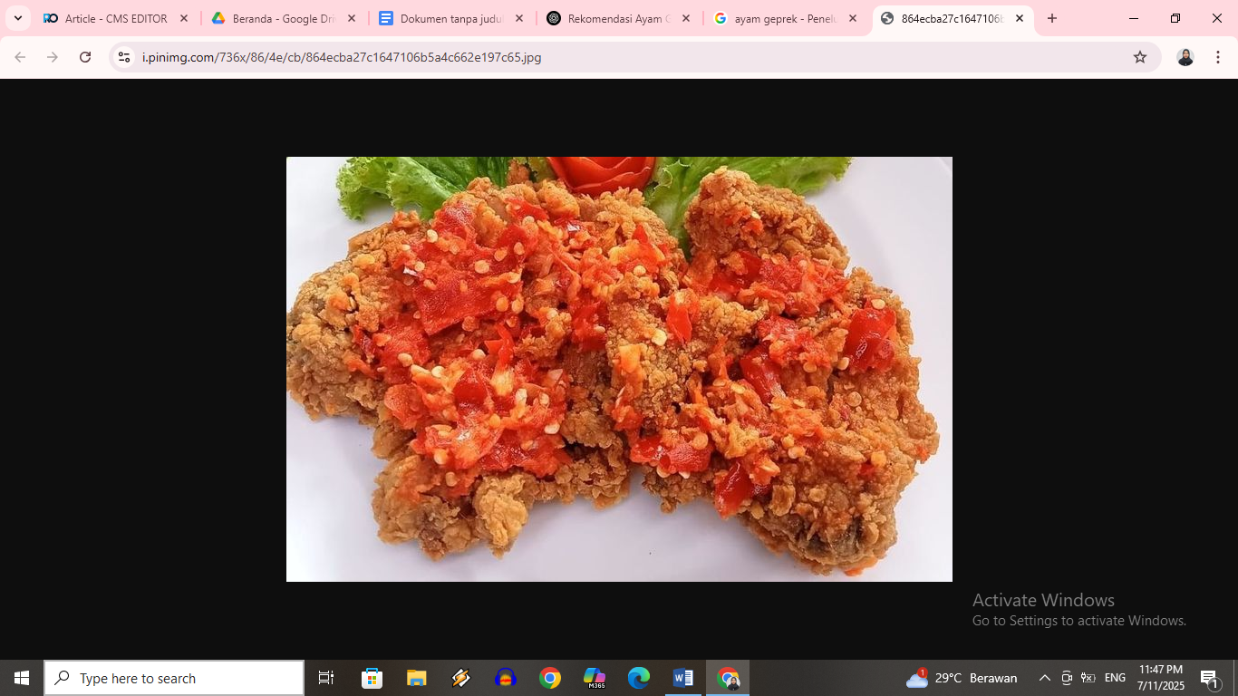 Rekomendasi Ayam geprek di Nganjuk yang enak dan murah