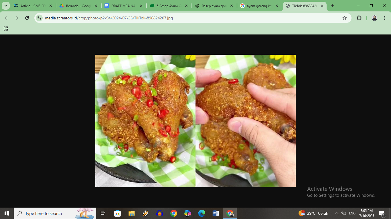 Resep Ayam Goreng Ketumbar ala Chef Firhan