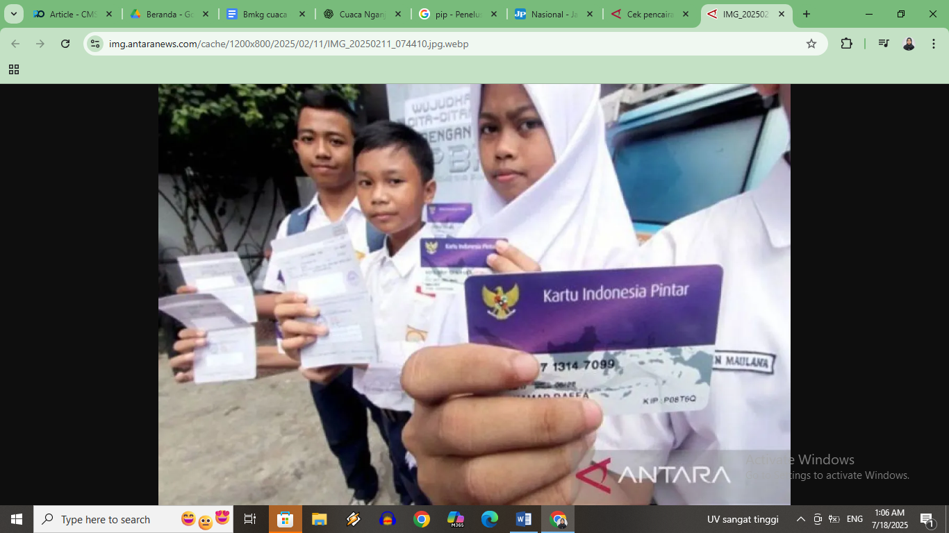 Ilustrasi Pencairan PIP 2025