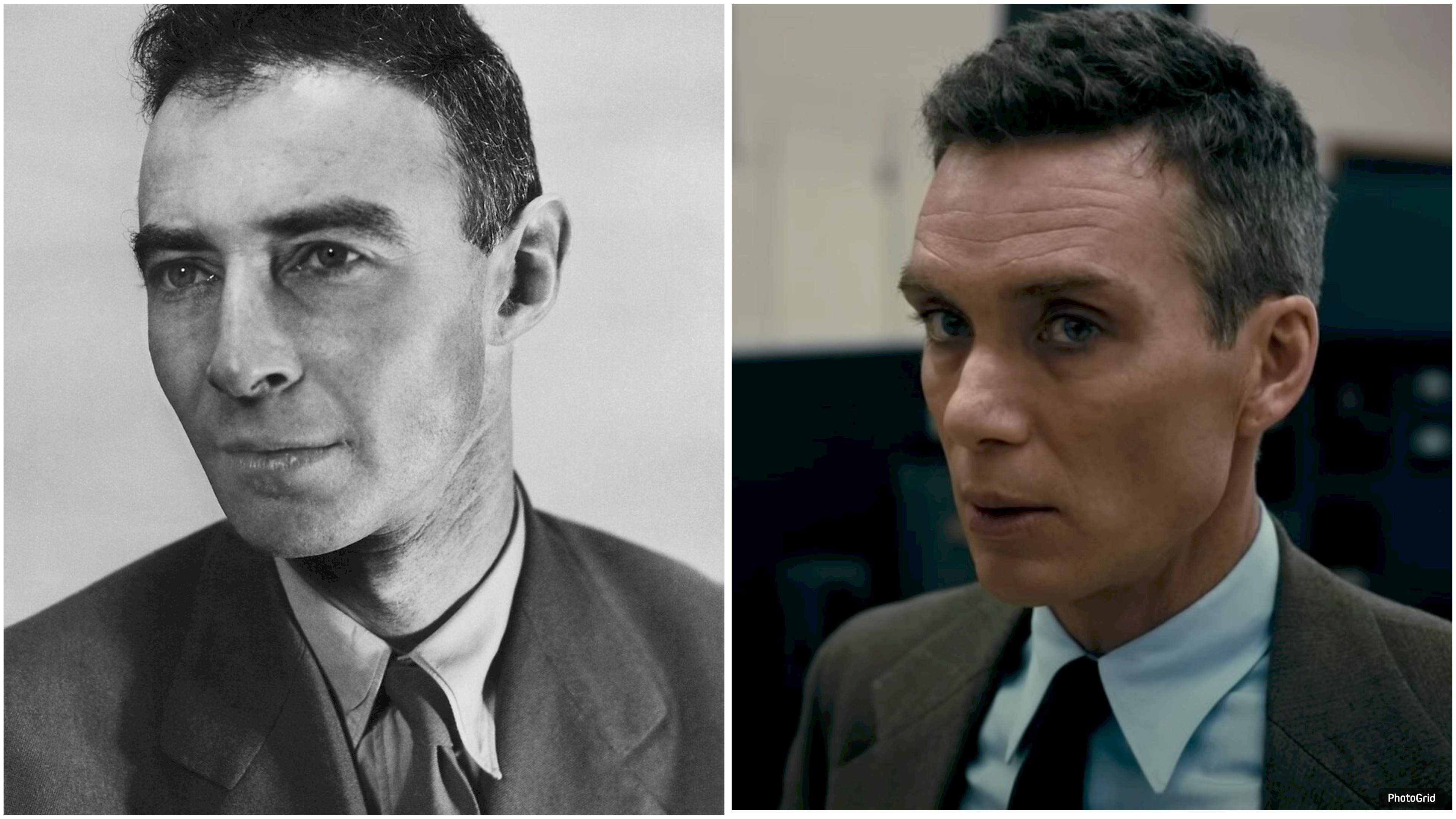 Kiri: Julius Robert Oppenheimer, Kanan: Cillian Murphy dalam Film Oppenheimer