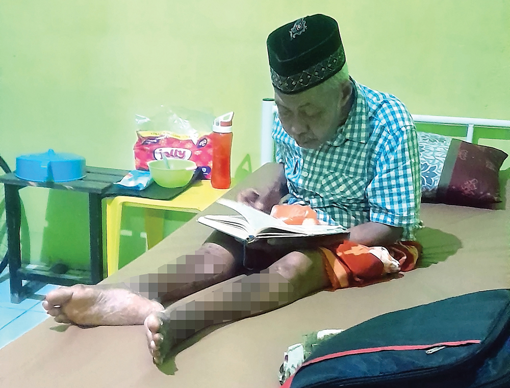 salah lansia korban kecelakaan juga dirawat di Kampoeng Halaman