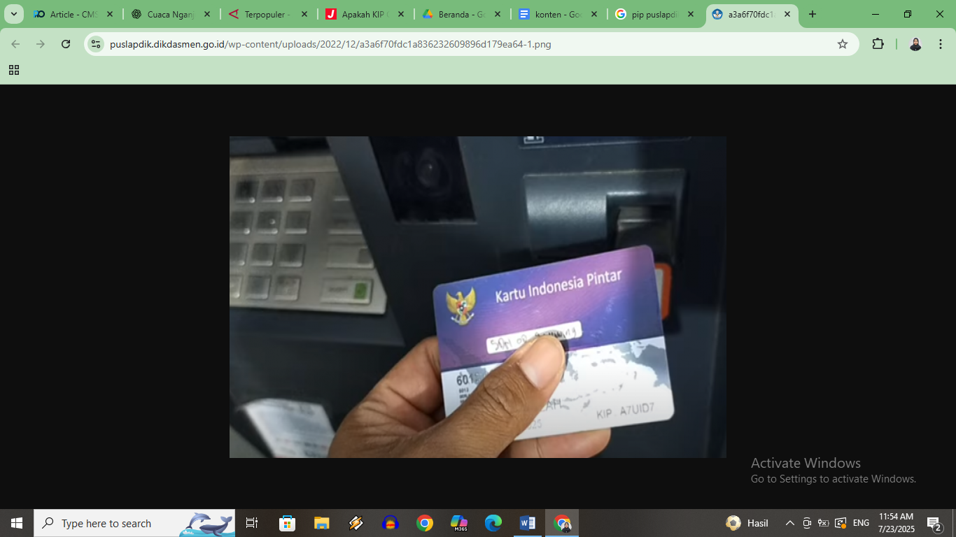 Pemilik KIP apakah langsung menerima PIP?