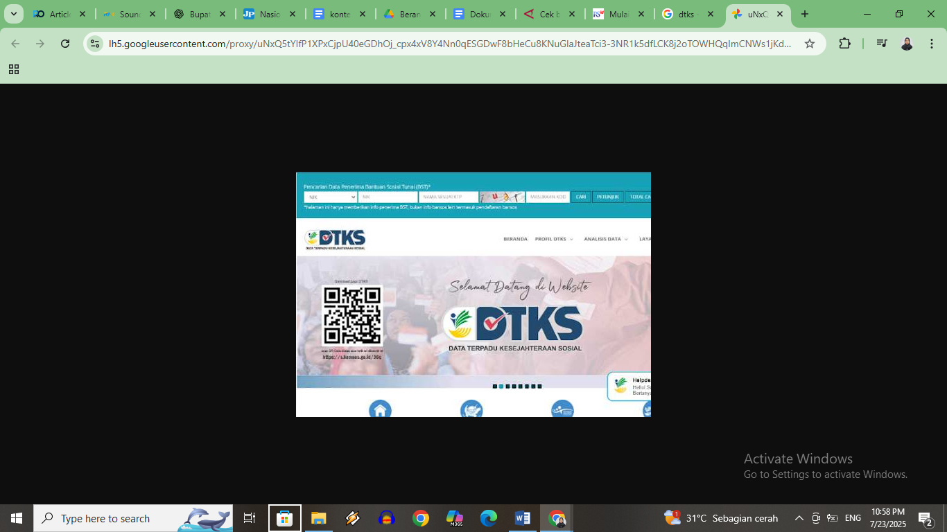 Cara dafttar DTKS online