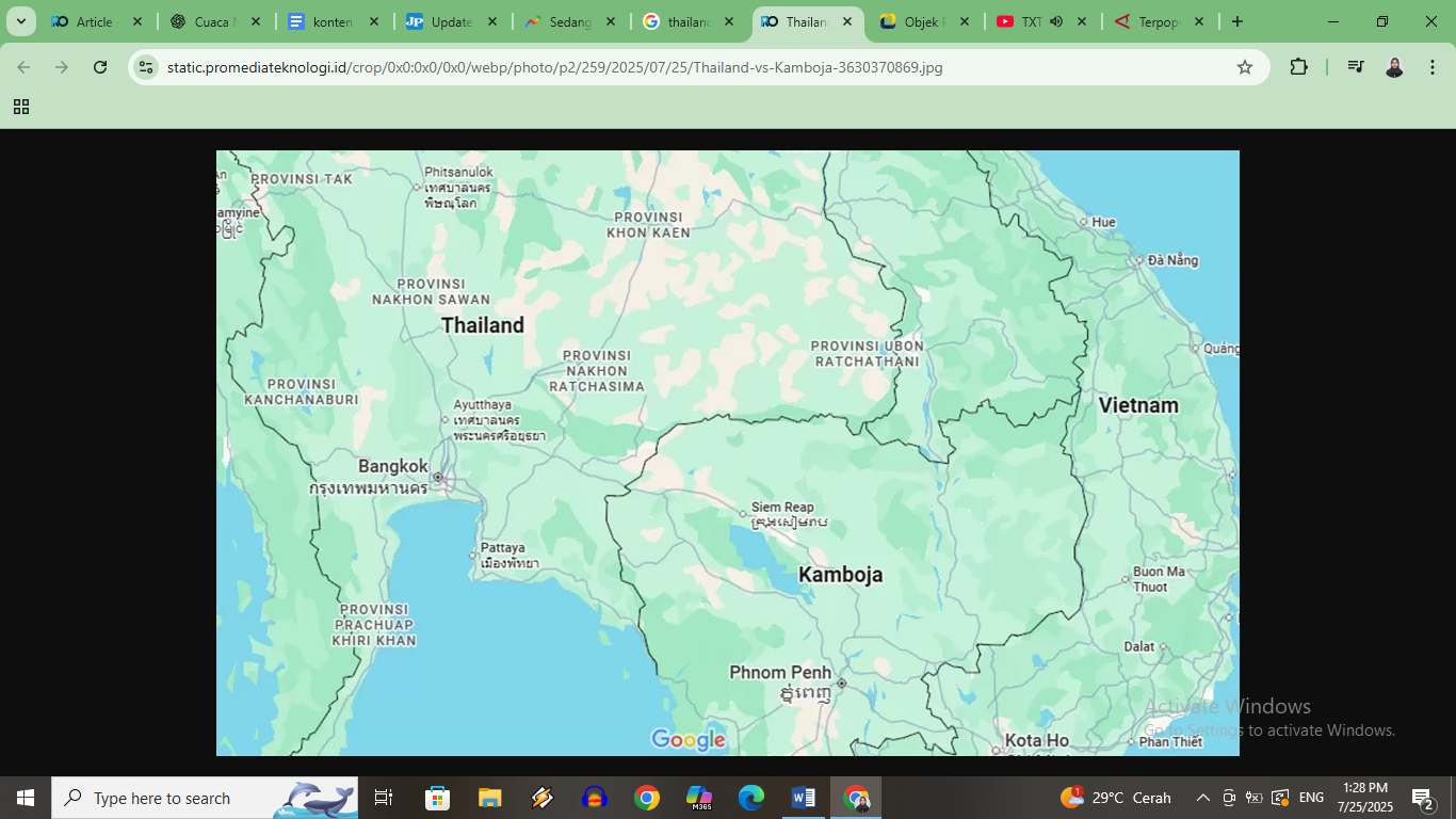 Update jumlah korban dalam konflik Thailand Kamboja
