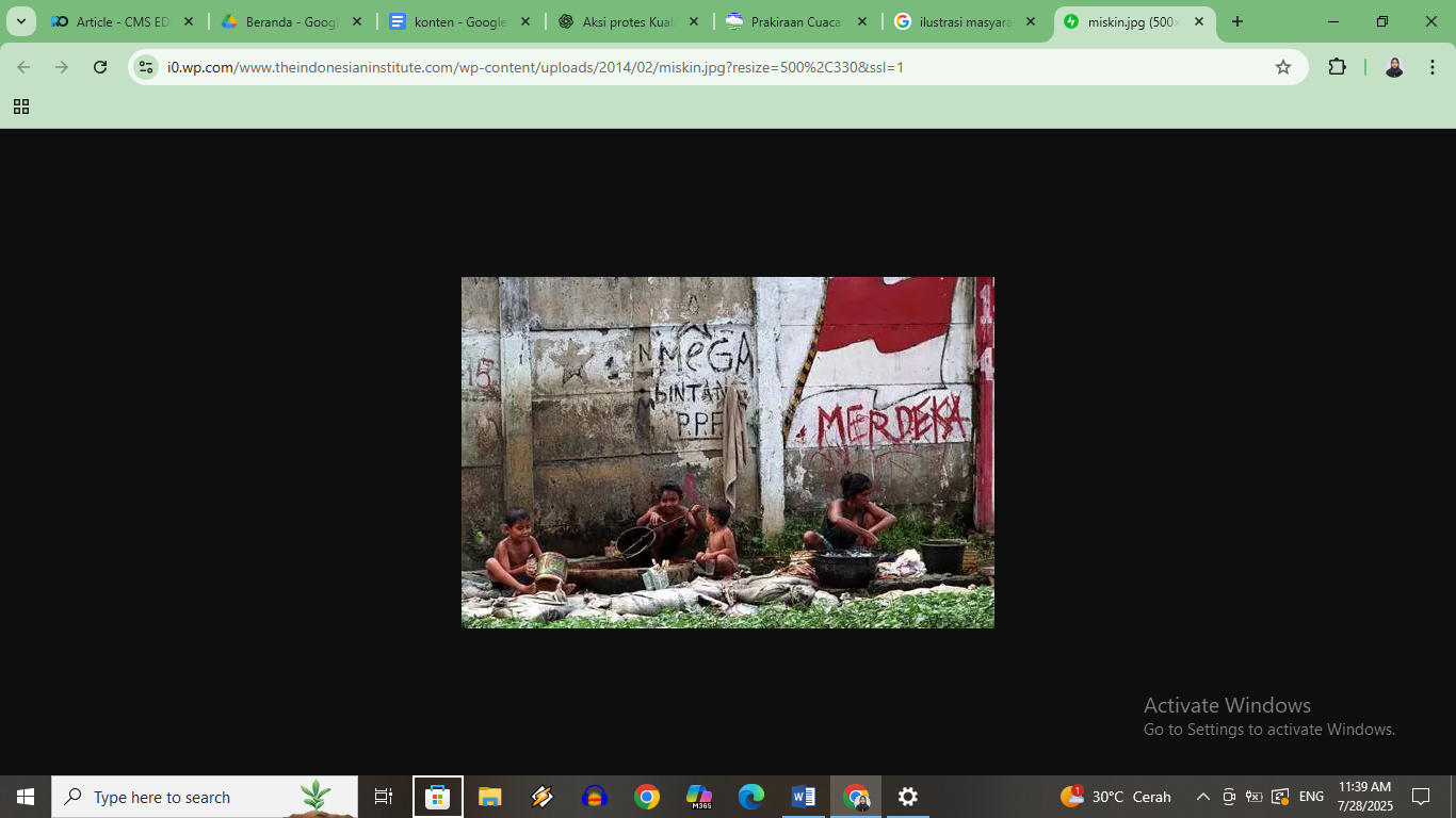 Ilustrasi masyarakat miskin