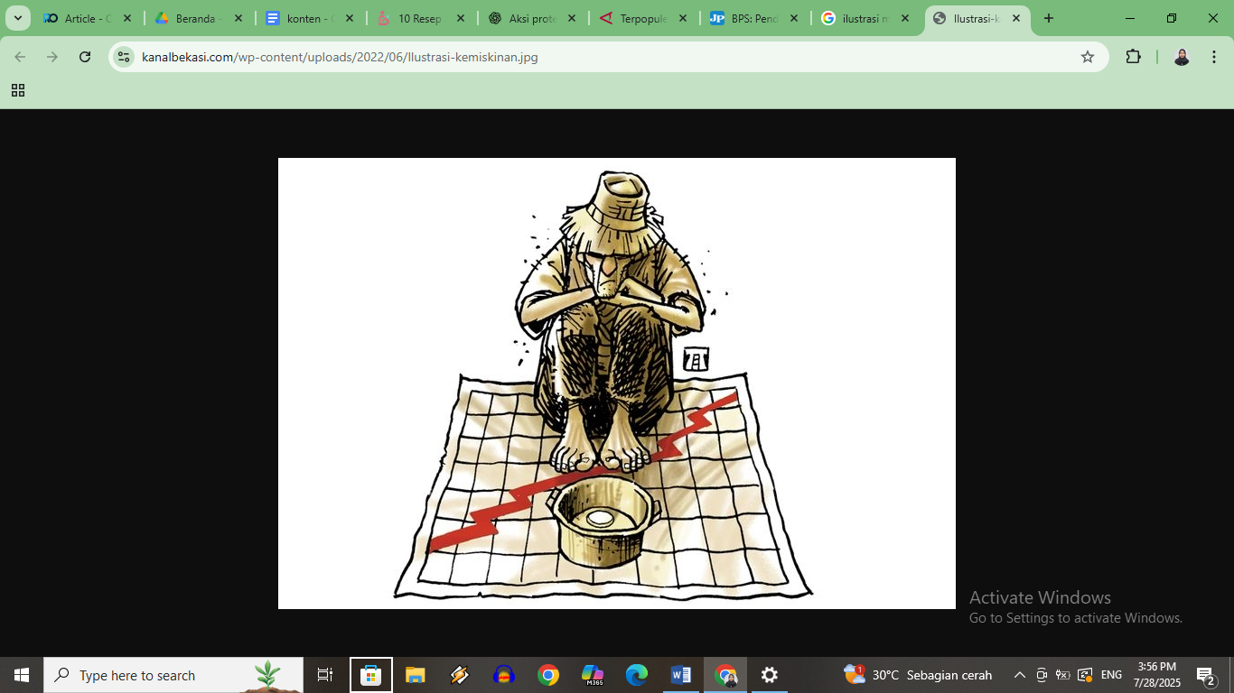 Ilustrasi angka kemiskinan
