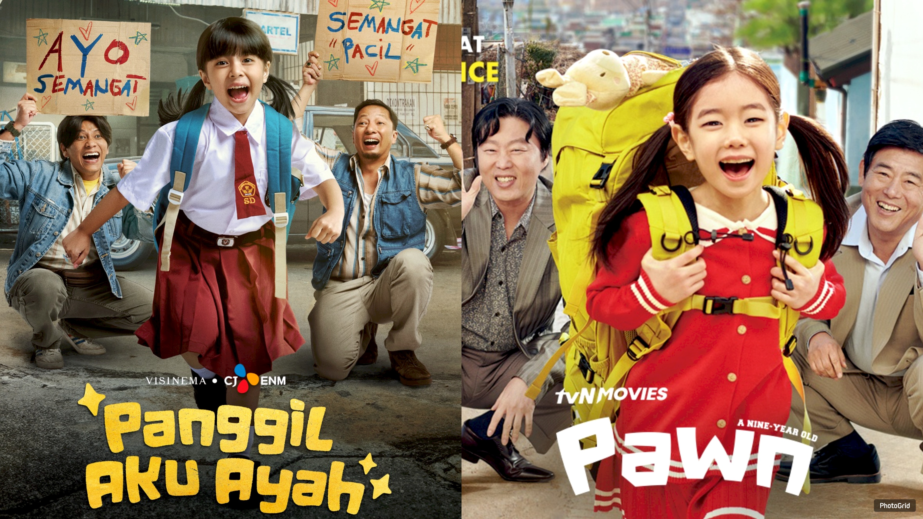 Kiri: Official Poster Film Panggil Aku Ayah Kanan: Official Poster Film Pawn