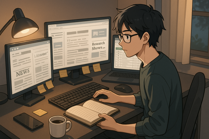 Ilustrasi WFH Researcher
