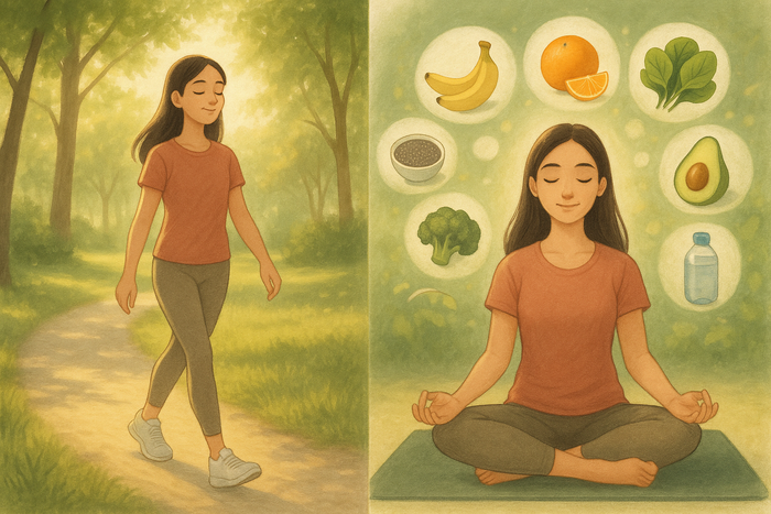 Ilustrasi Meditasi dan Pola Hidup Sehat by Sora AI