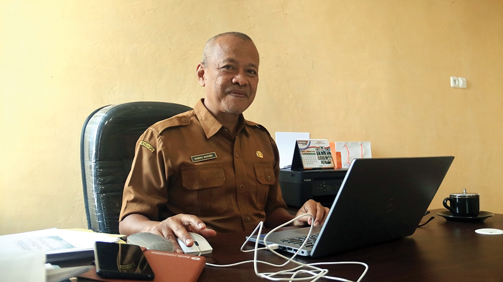 TUGAS BARU: Kepala Dinas Arpus Purwo Bujono akan membangun Taman Literasi.