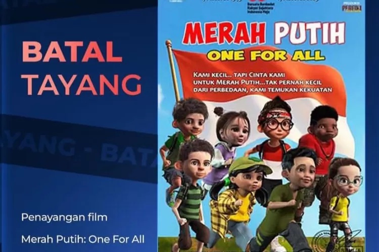 Poster pembatalan penayangan film Merah Putih One for All di Cinepolis