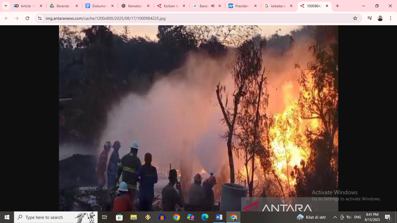 kebakaran sumur minyak di Blora