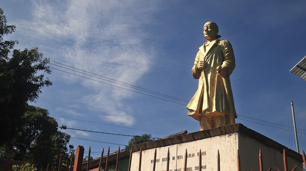 BERSEJARAH: Monumen Jenderal Soedirman. Jirah pernah ikut perang gerilya bersama Jenderal Soedirman saat menghadapi Belanda.