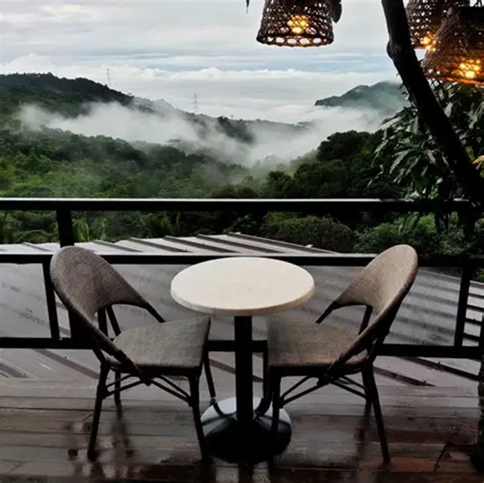 Ilustrasi Cafe View Alam