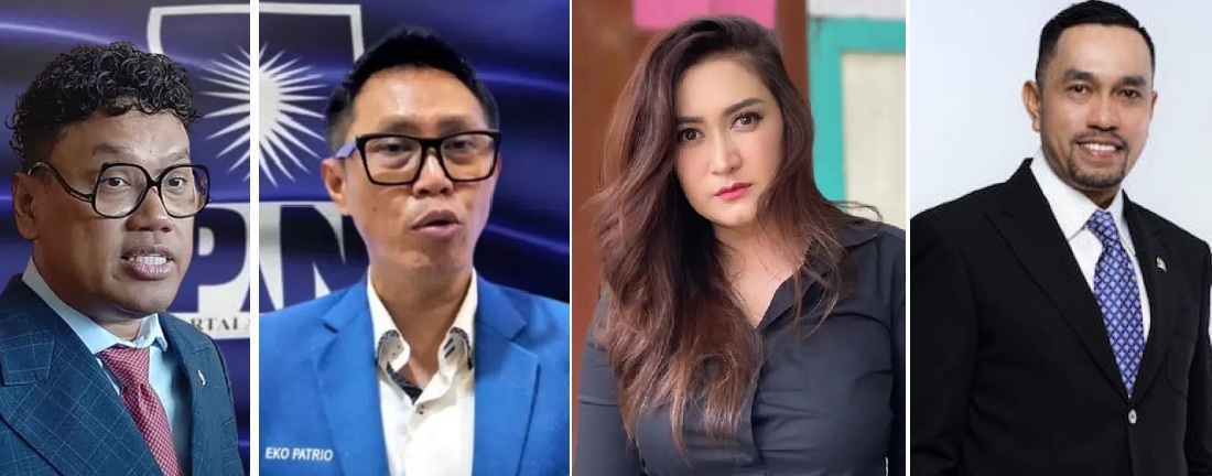 Uya Kuya, Eko Patrio, Nafa Urbach dan Sahroni, 4 dari 5 anggota DPR RI yang dinonaktifkan partainya