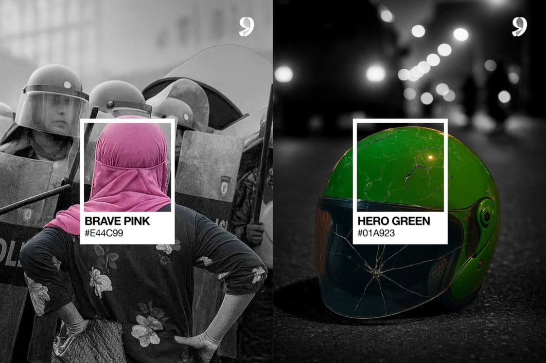 brave pink hero green