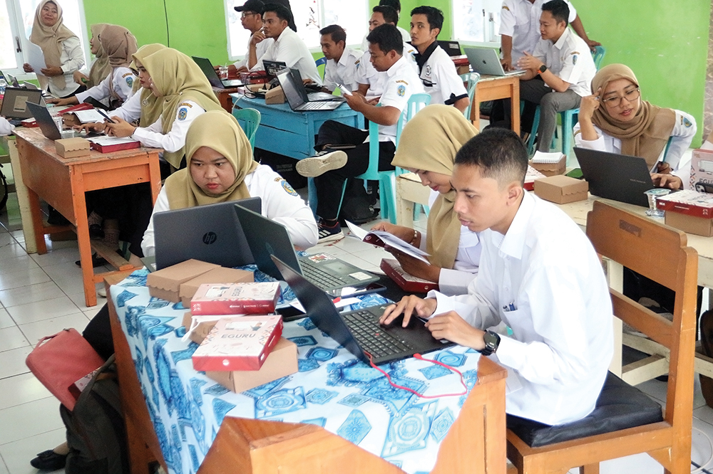 Peserta guru jenjang SMP langsung praktik