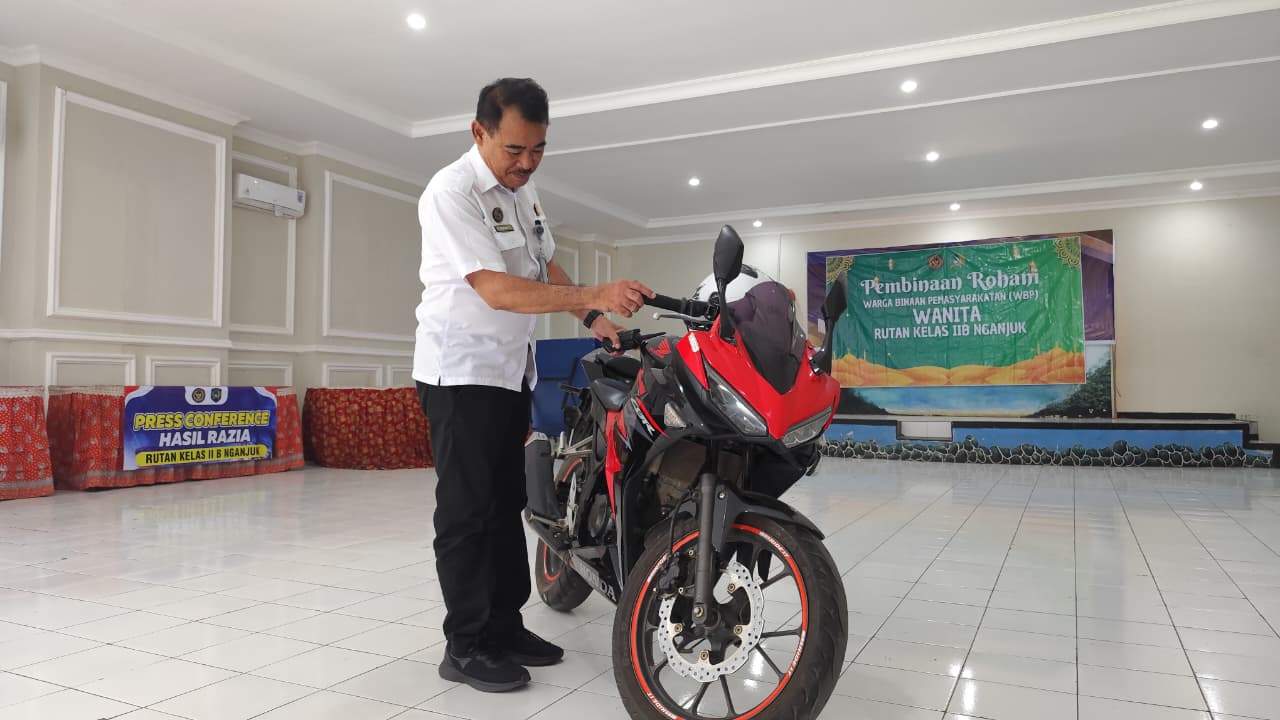 Motor Diduga Milik Penyelundup Sabu Diamankan Rutan Nganjuk