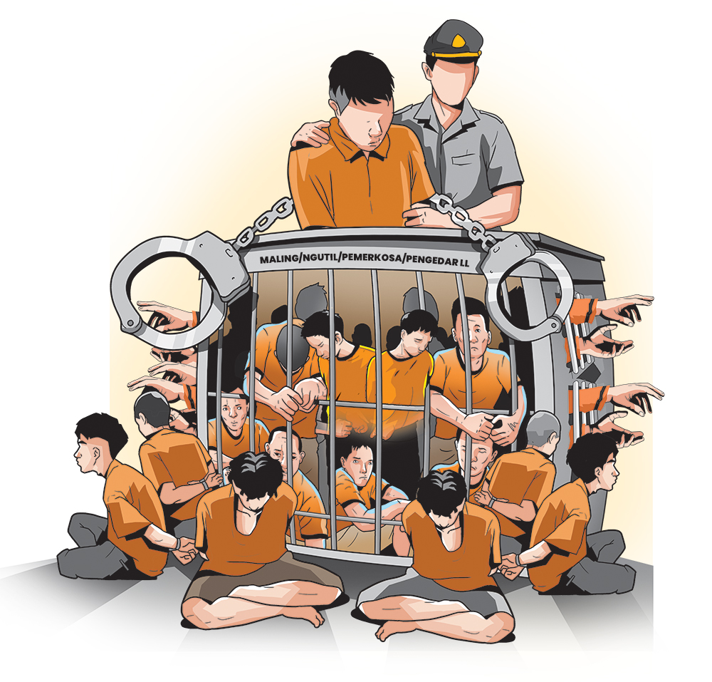 ilustrasi Rutan Nganjuk overload