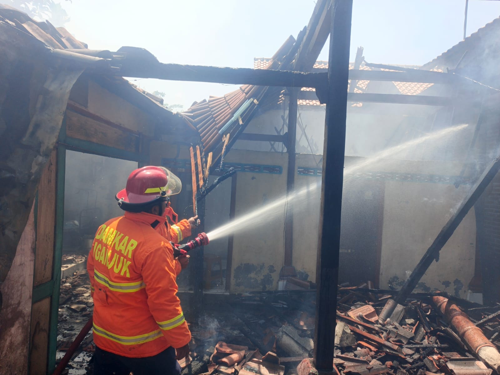 Kebakaran di Desa Sumengko, Kecamatan Sukomoro