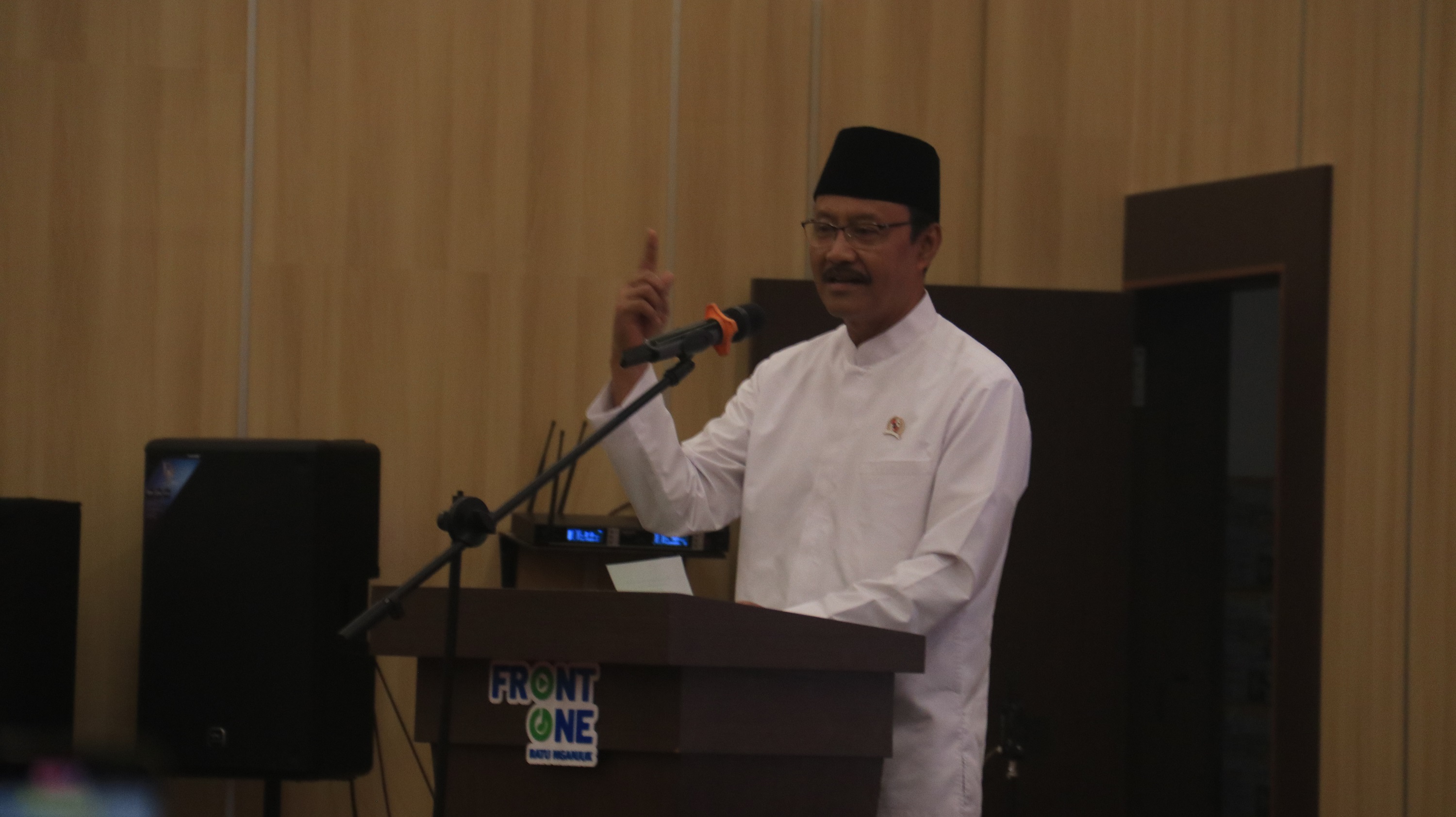 Menteri Sosial saifullah yusuf saat berkunjung ke Nganjuk