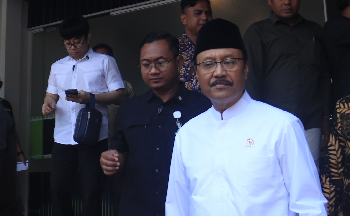 Menteri Sosial Saifullah Yusuf saat mengunjungi Kabupaten Nganjuk