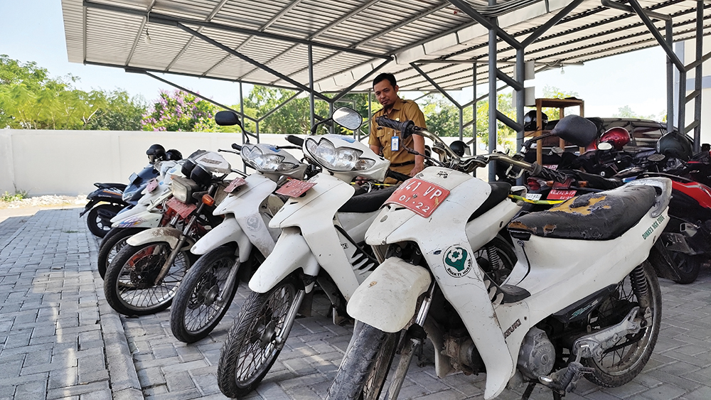 SEGERA DILELANG: Sepeda motor dinas yang tidak terpakai dan delapan modin akan dilelang di akhir tahun ini.