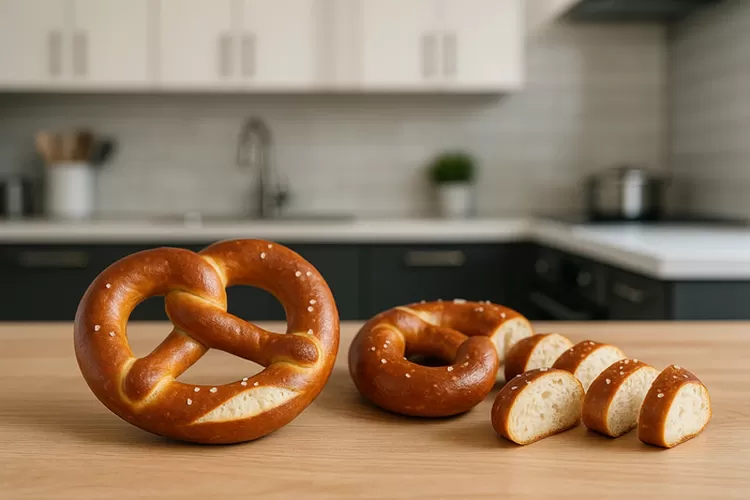 Roti pretzel khas Jerman dengan rasa gurih dan tekstur empuk